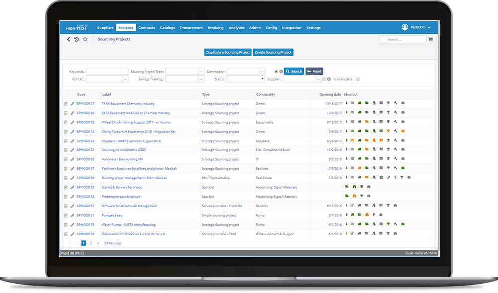 Solutions - Supplier Management Dashboard on Ivalua