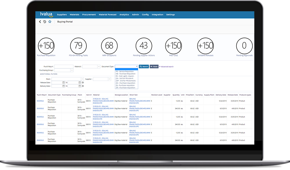 Screenshot – Supplier Network Risk - Risk Center Graph