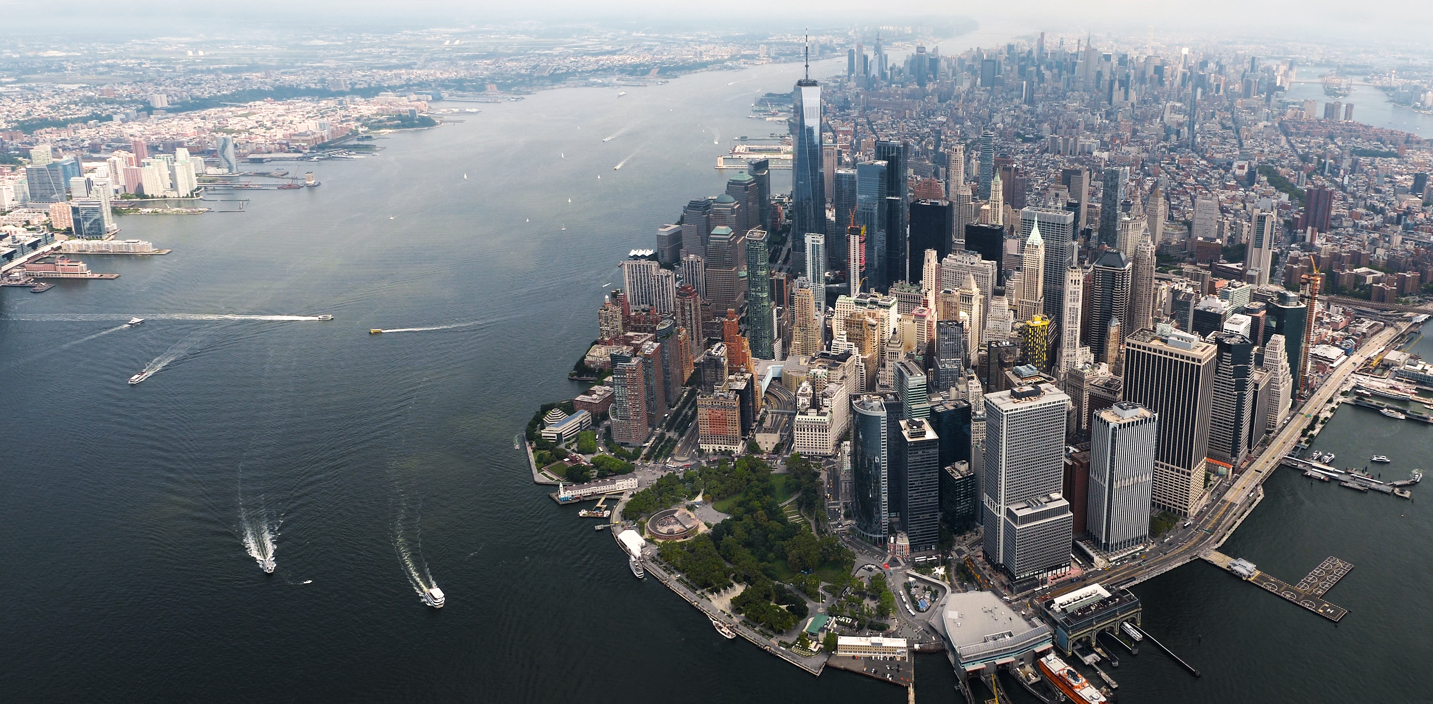 Sky shot of lower manhattan