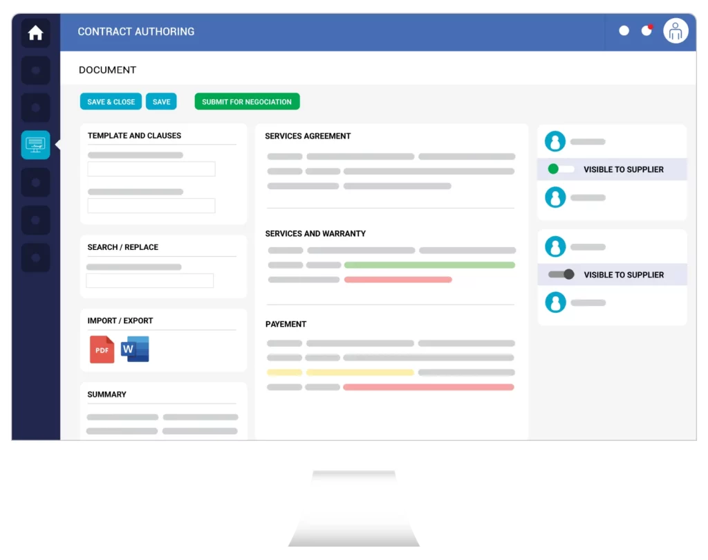 Screenshot – Contract Authoring
