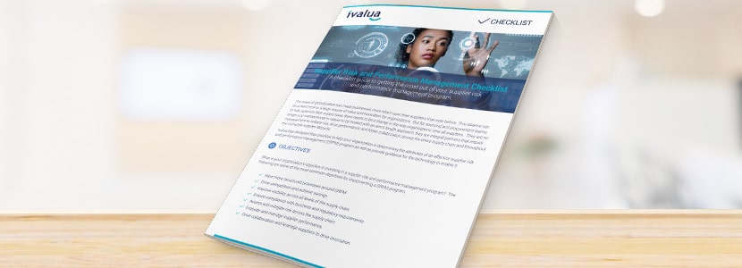 Ivalua Supplier Risk and Performance Management Checklist
