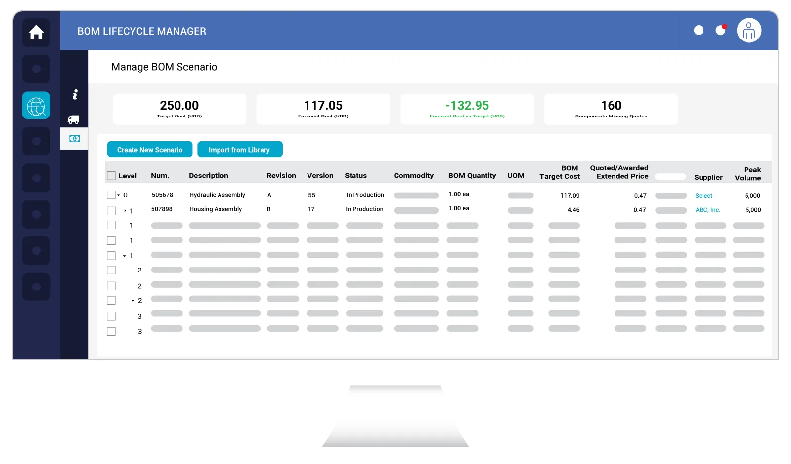 Screenshot - Bom Lifecycle Manager