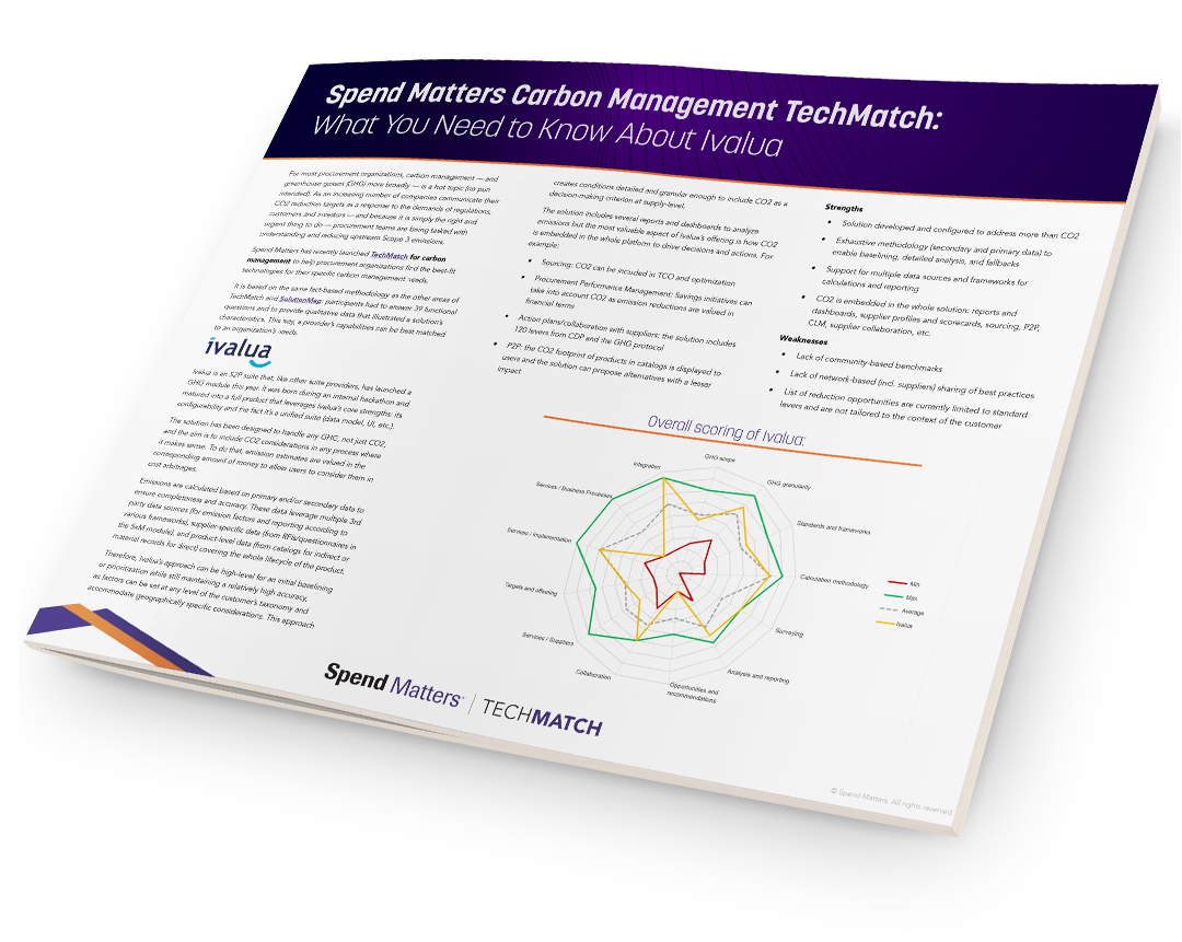 Case Study - Spend Matters Carbon Management Techmatch - 3D Cover